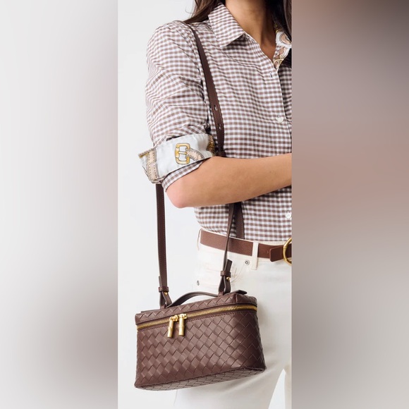J.McLaughlin Woven Leather Allyson Crossbody Bag-NWT - Picture 1 of 10